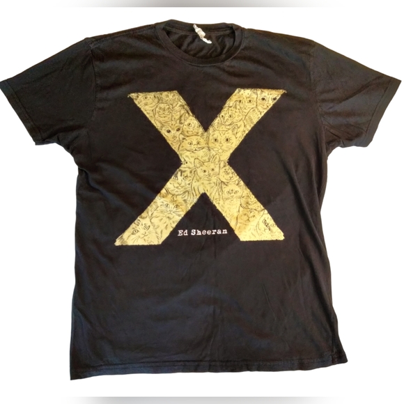 Ed Sheeran X Concert Cat Band Shirt Sz. L - Picture 1 of 5